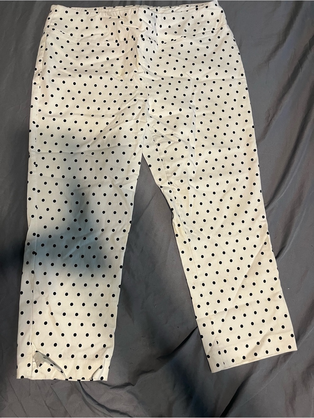 Jules & Leopold White Leggings with Black Polka Dots